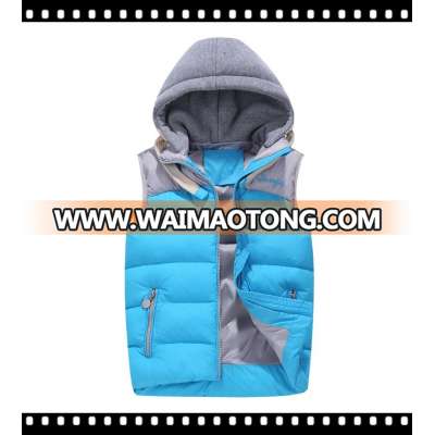 2015 Low Price Various Color Boys Waistcoats With Hood